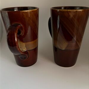 Set of 2 Sakura Port of Call Tortoise Shell Tall Coffee Mugs